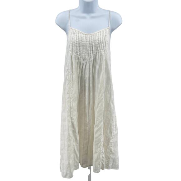 J. Crew Dresses & Skirts - J.Crew Midi Dress WMNS 6 White A-Line Pintuck Spaghetti Strap Lined Lightweight
